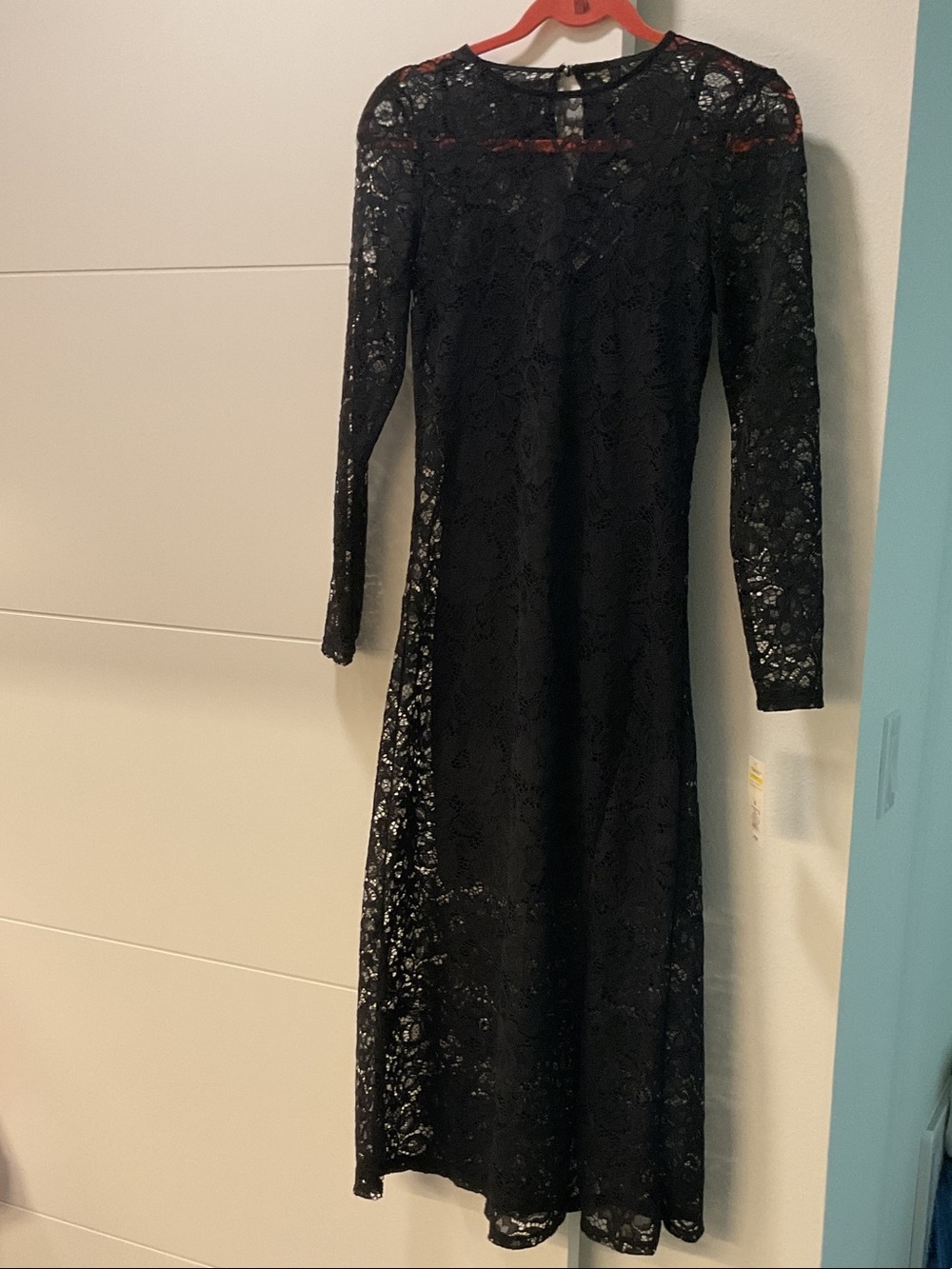 Target Black Lace Long Sleeve Maxi Dress